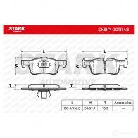 Тормозные колодки, комплект STARK skbp0011148 HME 5A6 1437781326 - Изображение 2