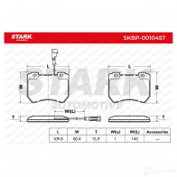 Тормозные колодки, комплект STARK skbp0010457 X0PD 1 1437782059 - Изображение 3
