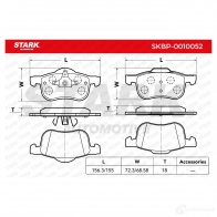 Тормозные колодки, комплект STARK skbp0010052 C 21Z1 1437783547 - Изображение 2