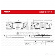 Тормозные колодки, комплект STARK 1437782797 skbp0010147 QGXCW X - Изображение 3