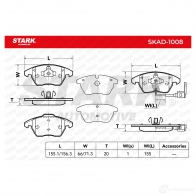 Тормозные колодки, комплект STARK skad1008 1437783371 ZUOW Z - Изображение 4