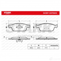 Тормозные колодки, комплект STARK Q7K SZ 1437782526 skbp0011602 - Изображение 2