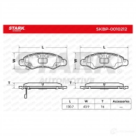 Тормозные колодки, комплект STARK 1437778452 skbp0010212 M M4CX - Изображение 3