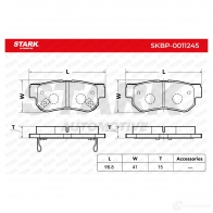 Тормозные колодки, комплект STARK skbp0011245 GR1N B 1437776719 - Изображение 3