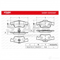Тормозные колодки, комплект STARK OBUOYL N skbp0010067 1437780653 - Изображение 2