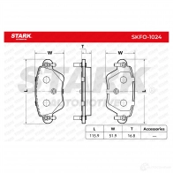 Тормозные колодки, комплект STARK 1437777835 skfo1024 AV 89Q - Изображение 2