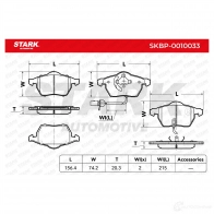 Тормозные колодки, комплект STARK skbp0010033 1437782805 AO Y17 - Изображение 2