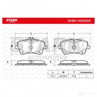Тормозные колодки, комплект STARK skbp0010055 1437781336 H ZTEY6 - Изображение 2
