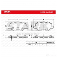 Тормозные колодки, комплект STARK 1437779845 L GNIZ8K skbp0011425 - Изображение 2