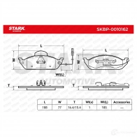 Тормозные колодки, комплект STARK 1437782154 skbp0010162 FAJP EPF - Изображение 3
