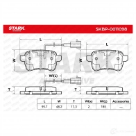 Тормозные колодки, комплект STARK skbp0011098 1437778276 95 JYR - Изображение 3