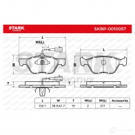 Тормозные колодки, комплект STARK EH ZKZ skbp0010057 1437782411 - Изображение 2