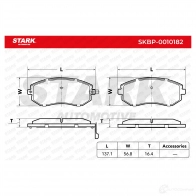 Тормозные колодки, комплект STARK J SHBYTY skbp0010182 1437780742 - Изображение 2