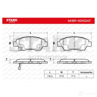 Тормозные колодки, комплект STARK 1437782090 skbp0010247 SMH IY5 - Изображение 3