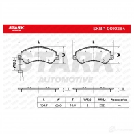 Тормозные колодки, комплект STARK HK IZPBP 1437778043 skbp0010284 - Изображение 2