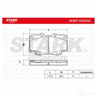 Тормозные колодки, комплект STARK 1437779326 skbp0011232 DJD OWCV - Изображение 2