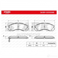 Тормозные колодки, комплект STARK B UJBE skbp0010068 1437782443 - Изображение 3