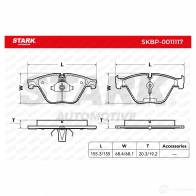 Тормозные колодки, комплект STARK skbp0011117 1437783548 RB6PX Y - Изображение 2