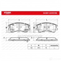 Тормозные колодки, комплект STARK 7 X0NPWG skbp0010136 1437781273 - Изображение 3