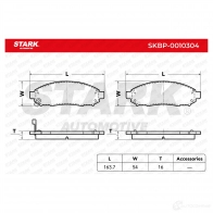 Тормозные колодки, комплект STARK 1437781316 0 KR4YD skbp0010304 - Изображение 3