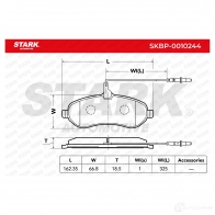 Тормозные колодки, комплект STARK DF4E Y6 skbp0010244 1437783546 - Изображение 2