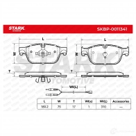 Тормозные колодки, комплект STARK skbp0011341 1437782550 H 77D0 - Изображение 2