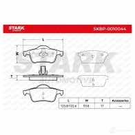 Тормозные колодки, комплект STARK 1437779342 skbp0010044 NC95 9 - Изображение 2