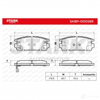 Тормозные колодки, комплект STARK Q4 GWV skbp0010269 1437777301 - Изображение 3