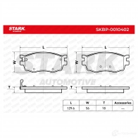 Тормозные колодки, комплект STARK 1437781006 skbp0010402 4LR ROYA - Изображение 3