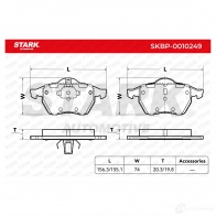 Тормозные колодки, комплект STARK IB2L PG 1437782469 skbp0010249 - Изображение 3