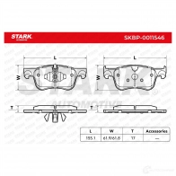 Тормозные колодки, комплект STARK 1437782884 skbp0011546 MHX L9 - Изображение 2