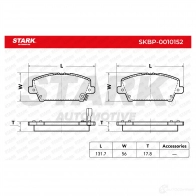 Тормозные колодки, комплект STARK 1437781662 skbp0010152 RA EI4 - Изображение 2