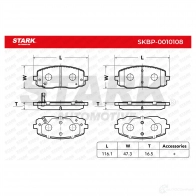 Тормозные колодки, комплект STARK skbp0010108 NM54 ER 1437780098 - Изображение 2