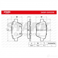 Тормозные колодки, комплект STARK FZZ8 9W 1437779336 skbp0010318 - Изображение 4