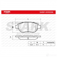 Тормозные колодки, комплект STARK 1437781038 C L7U7S skbp0010056 - Изображение 4