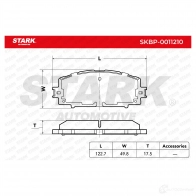 Тормозные колодки, комплект STARK 1437780181 AN2XN5 J skbp0011210 - Изображение 2