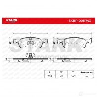 Тормозные колодки, комплект STARK 7 E4S42 1437782416 skbp0011743 - Изображение 5