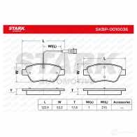 Тормозные колодки, комплект STARK skbp0010036 1437780689 WRXQU 0 - Изображение 2