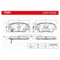 Тормозные колодки, комплект STARK 3T 35TU 1437780750 skbp0011186 - Изображение 3