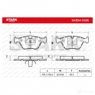 Тормозные колодки, комплект STARK 1437781281 skbm1026 1FF QS5 - Изображение 3