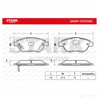 Тормозные колодки, комплект STARK 1437782045 9WLJK Y5 skbp0011062 - Изображение 6
