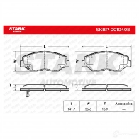 Тормозные колодки, комплект STARK skbp0010408 1437781748 PTE OMM - Изображение 3