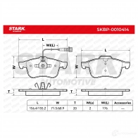 Тормозные колодки, комплект STARK skbp0010414 9V1K6 Y 1437782545 - Изображение 3