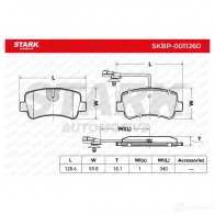 Тормозные колодки, комплект STARK 2 DMDB3 1437780699 skbp0011260 - Изображение 2