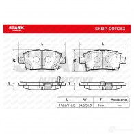 Тормозные колодки, комплект STARK skbp0011253 1437777283 AHER6 J - Изображение 2