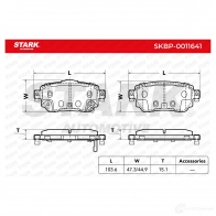 Тормозные колодки, комплект STARK WVN AJ skbp0011641 1437779335 - Изображение 4