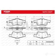 Тормозные колодки, комплект STARK skfo1007 1437776726 N9E FZVV - Изображение 4