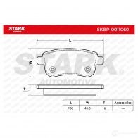 Тормозные колодки, комплект STARK skbp0011060 N OCDZU 1437777651 - Изображение 3