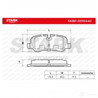 Тормозные колодки, комплект STARK G6 2PSF skbp0010440 1437778277 - Изображение 3