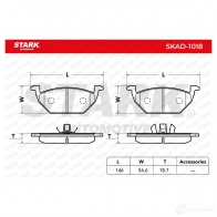 Тормозные колодки, комплект STARK skad1018 0D0D ZB8 1437780129 - Изображение 4